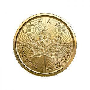 Kanadyjski Liść Klonowy 2022 1/20 uncji złota - Rewers