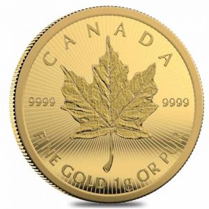 Kanadyjski Liść Klonowy 2022 1 gram złota - Rewers