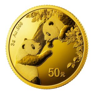 Chińska Panda 2023 - 3 gramy złota - Rewers